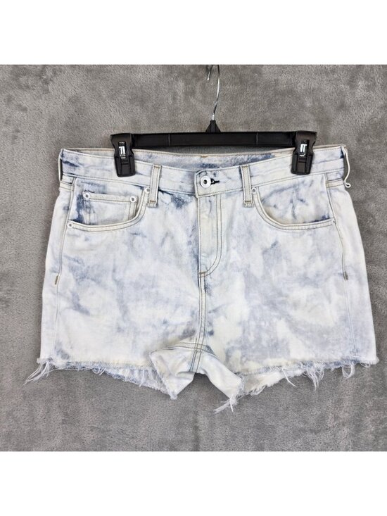 rag & bone Pants - Rag & Bone Shorts Womens 28 Blue Acid Wash Dre Low Rise Denim Cutoff Frayed Hem